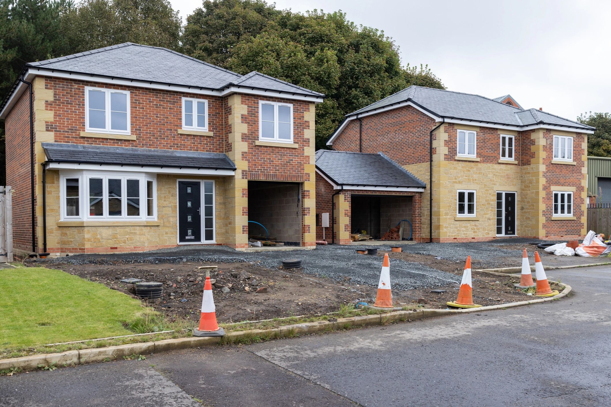 Modern residential properties in the UK