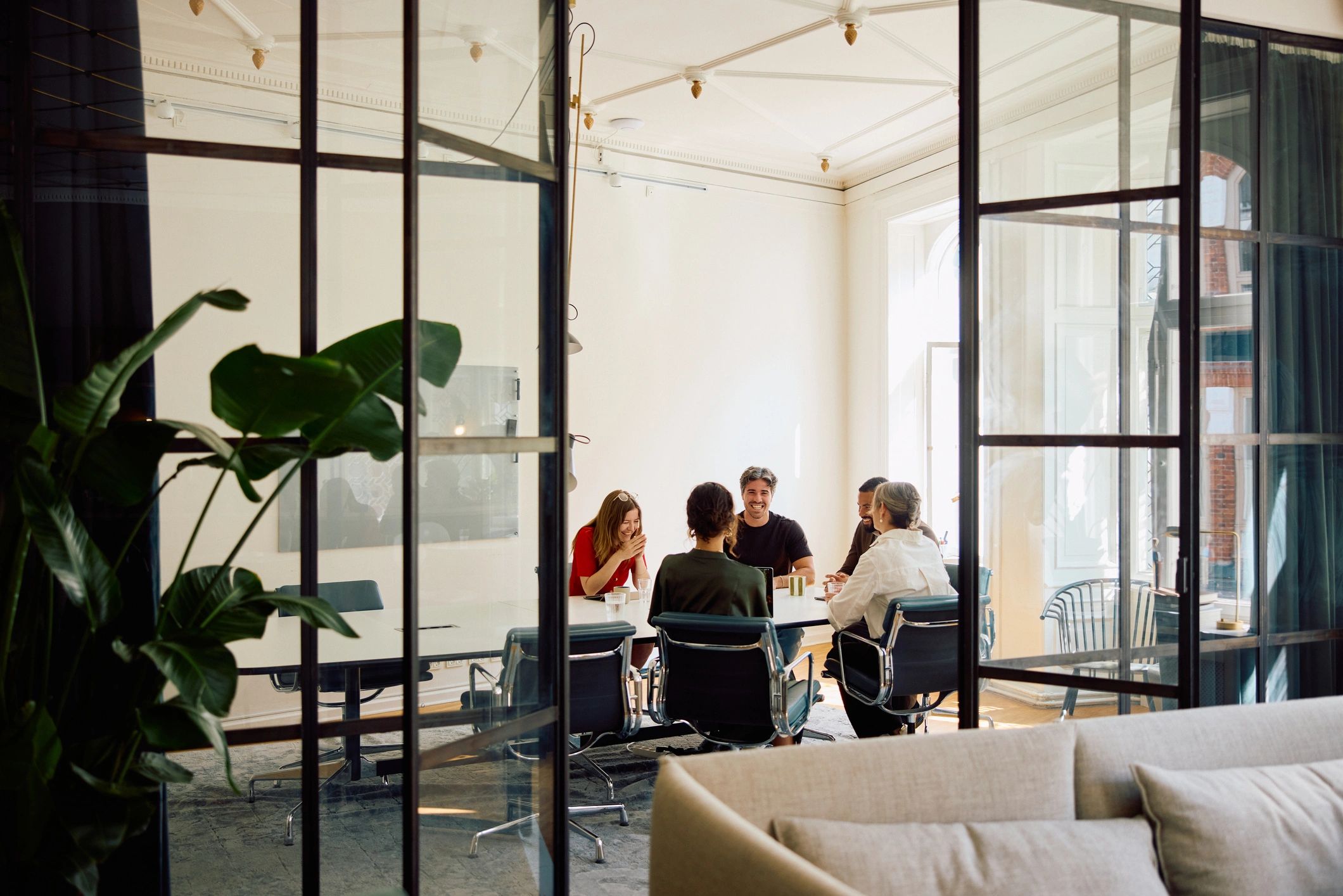 Property professionals meeting in a modern office
