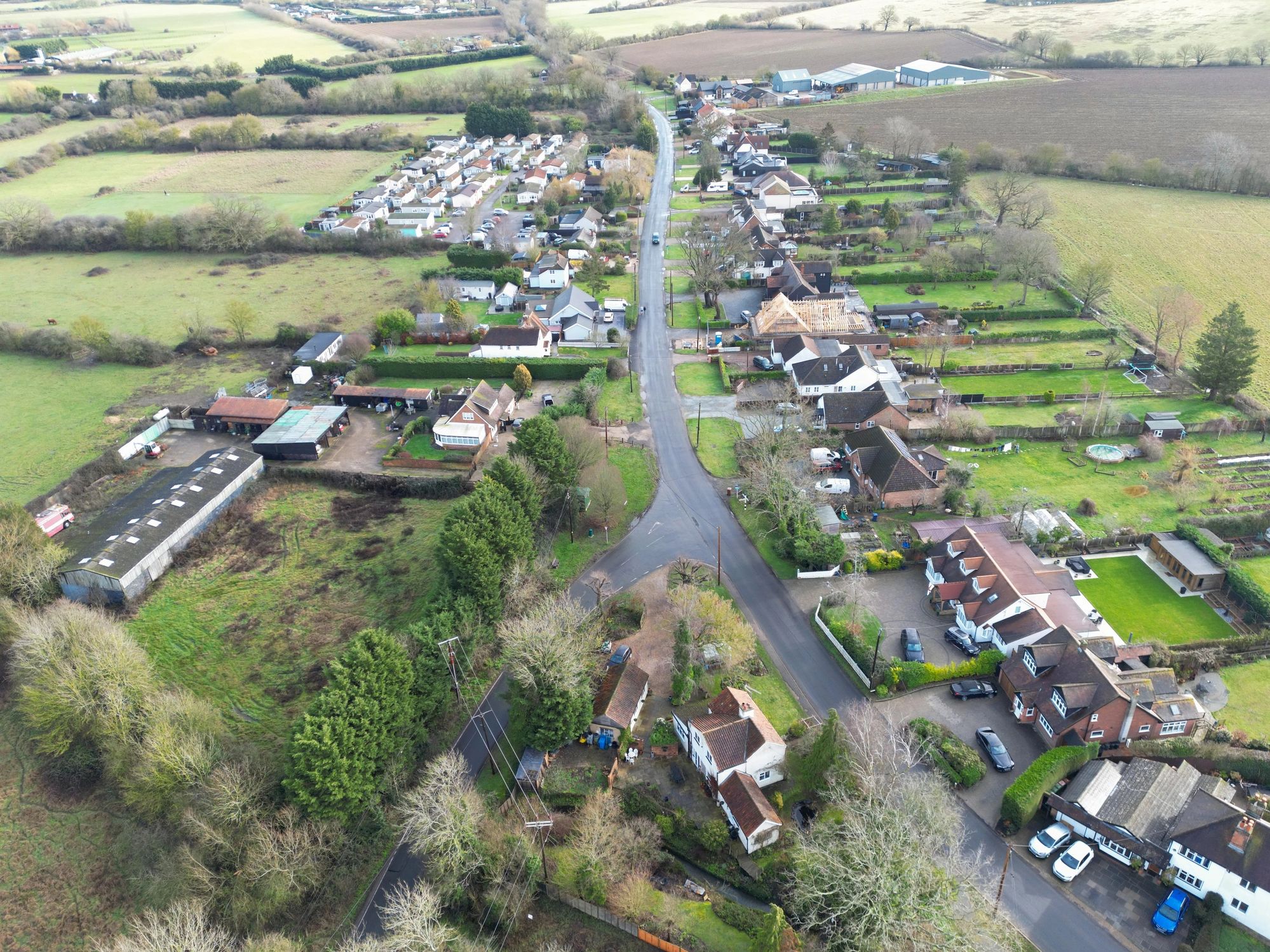 Residential neighbourhood view in England