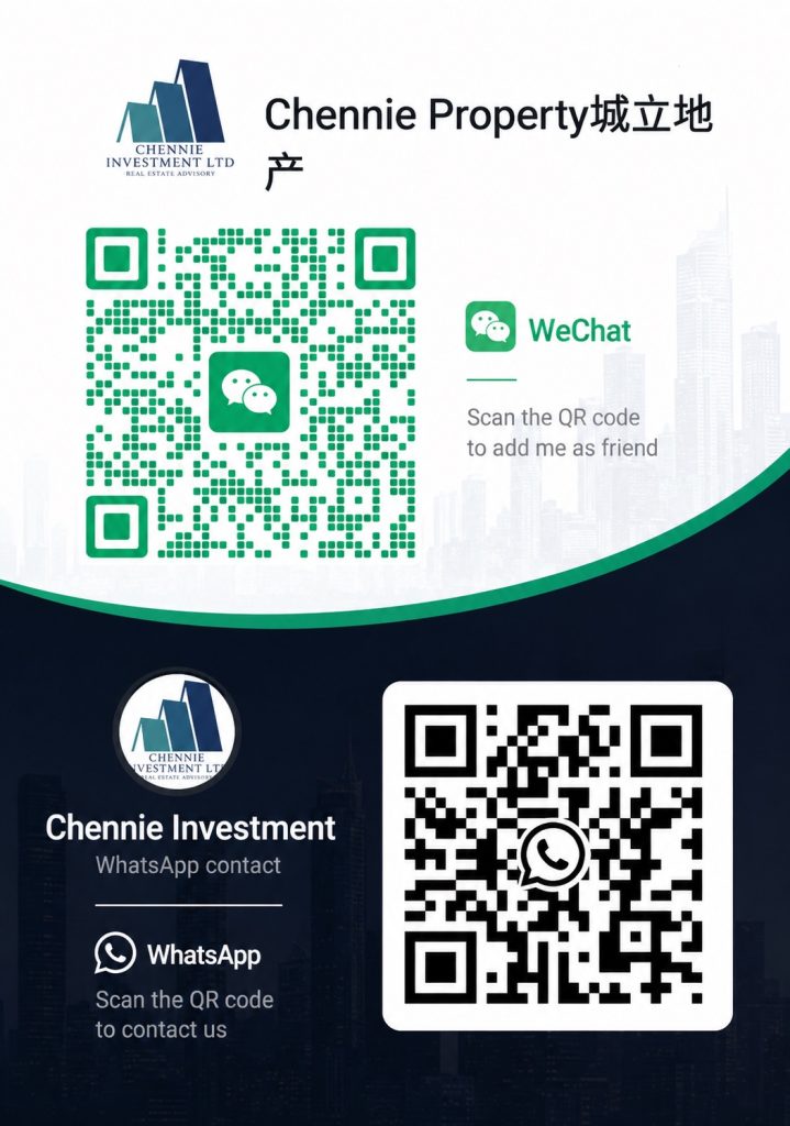 Chennie Investment WeChat and WhatsApp QR codes